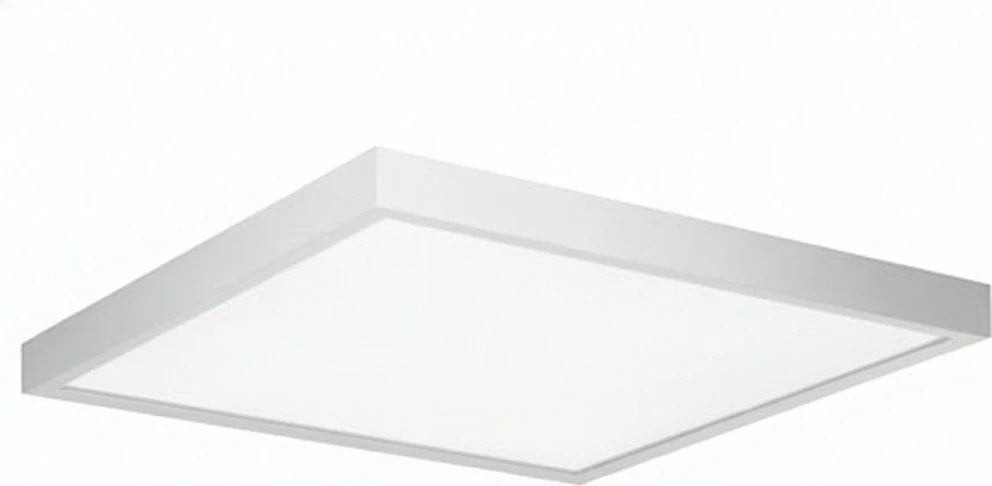 Ndriçues tavanor LED Trilux 2350 G4 D PW19, kuadratik, montim sipërfaqësor, difuzor opal, i bardhë
