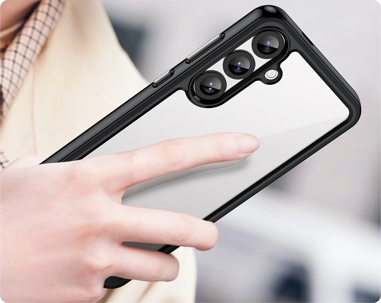 Mbështjellës Hurtel Outer Space Case për Samsung Galaxy A36, i zi