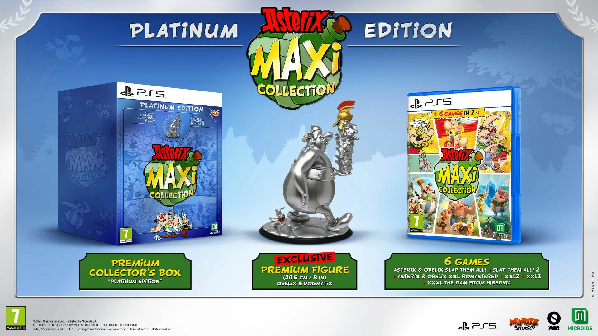Lojë PS5 Microids Asterix Maxi Collection Platinum Edition, set 6 lojëra + figurë