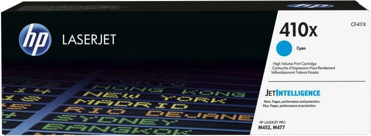 Toner, HP, 410X (CF411X), rendiment i lartë 5000 faqe, Cyan
