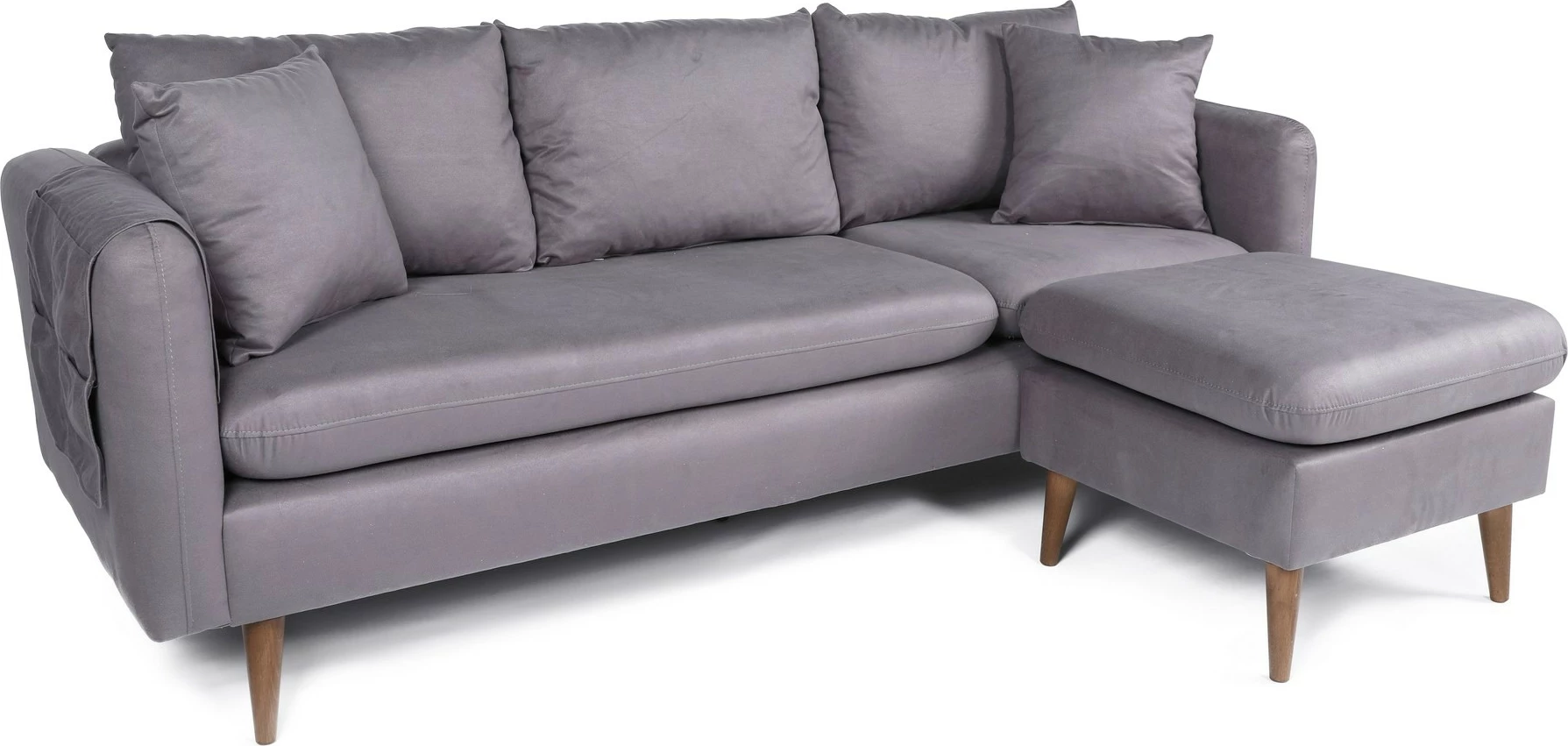 Këndoll sofaje Atelier del Sofa, Sofia kënd i djathtë, ngjyrë gri