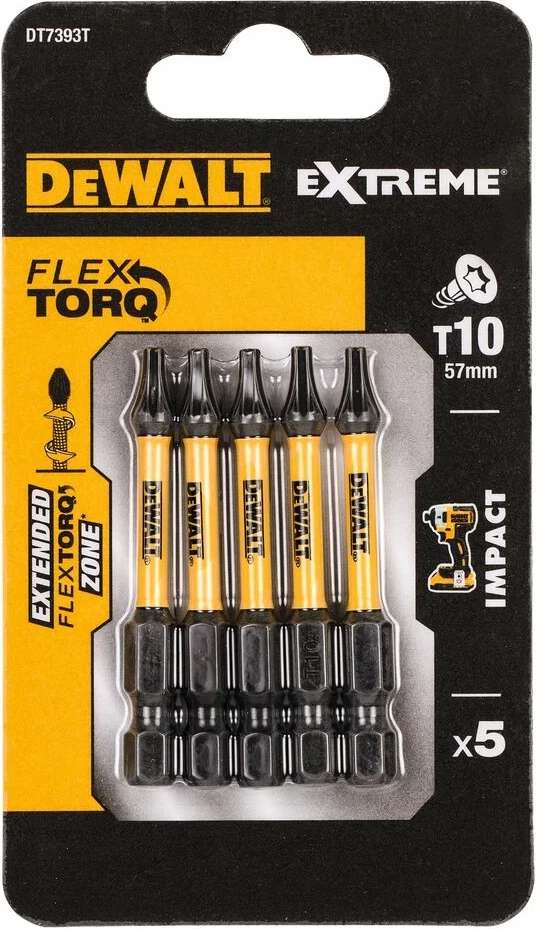 Majë kaçavide (bit) DeWalt DT7393T T10 50mm, set 5 copë