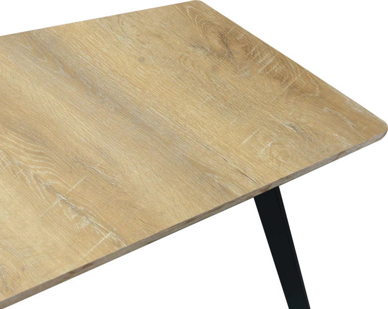 Tavolinë Squaro, sipërfaqe Sonoma, këmbë metalike të zeza, 120x70x75cm