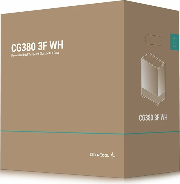 Kasë Deepcool CG380 3F (R-CG380-WHAGM3-G) Midi Tower Micro-ATX/ITX, 3x ARGB, USB-C, e bardhë