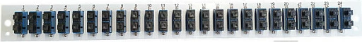 Panel frontali EFB Elektronik, 1U, 24x SC Duplex OM4, montim rack, gri