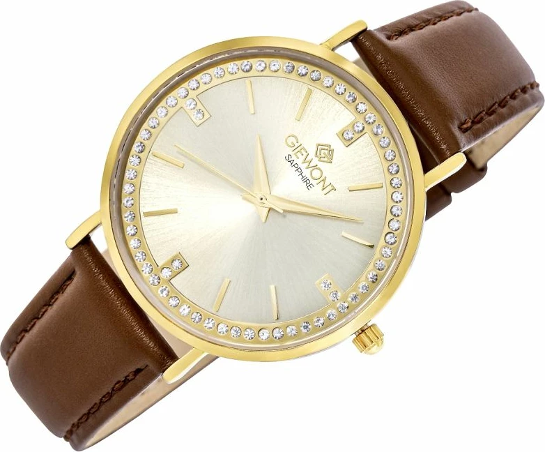 Orë dore femra Giewont GW5390-A3, e artë, rrip lëkure kafe
