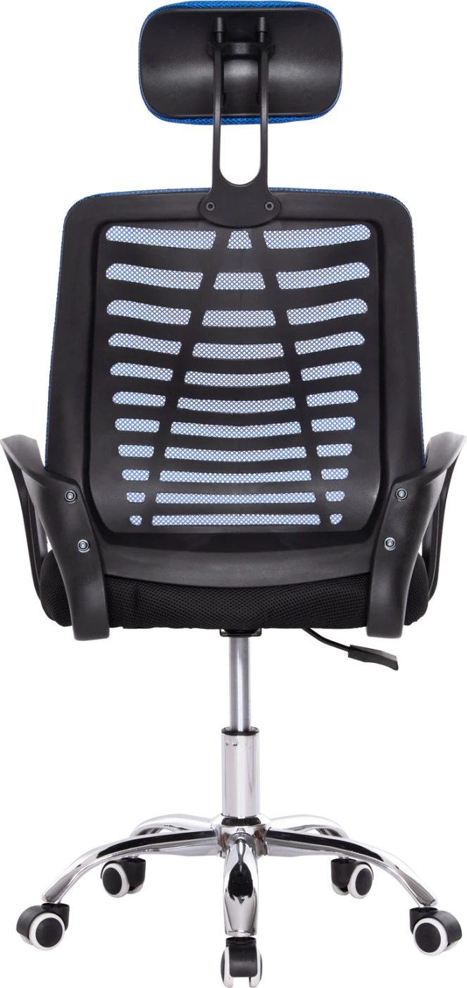 Karrige zyre TRAIL2 FH1193.36, ngjyrë blu dhe e zezë, pëlhurë rrjetë-krom, 61x61x116H cm.