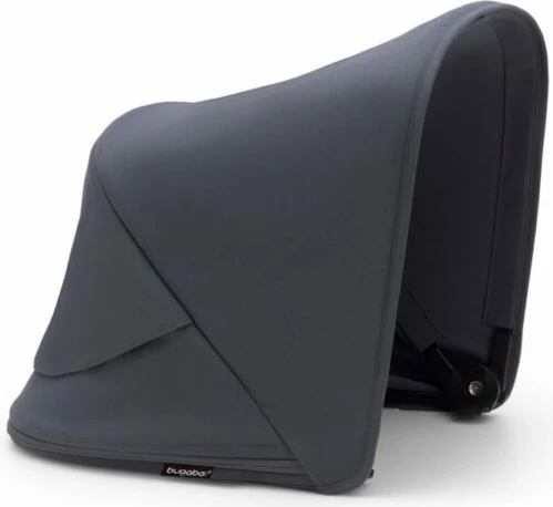 Bugaboo fox 3 carrycot and stroller with graphite frame, stormy blue fabrics and canopy