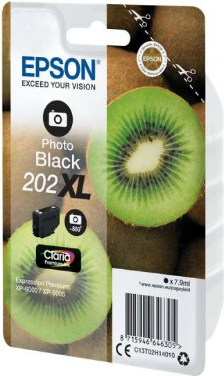 Kartushë bojë Epson 202XL C13T02H14010 Photo Black XL, Claria Premium, 7.3 ml, e zezë foto