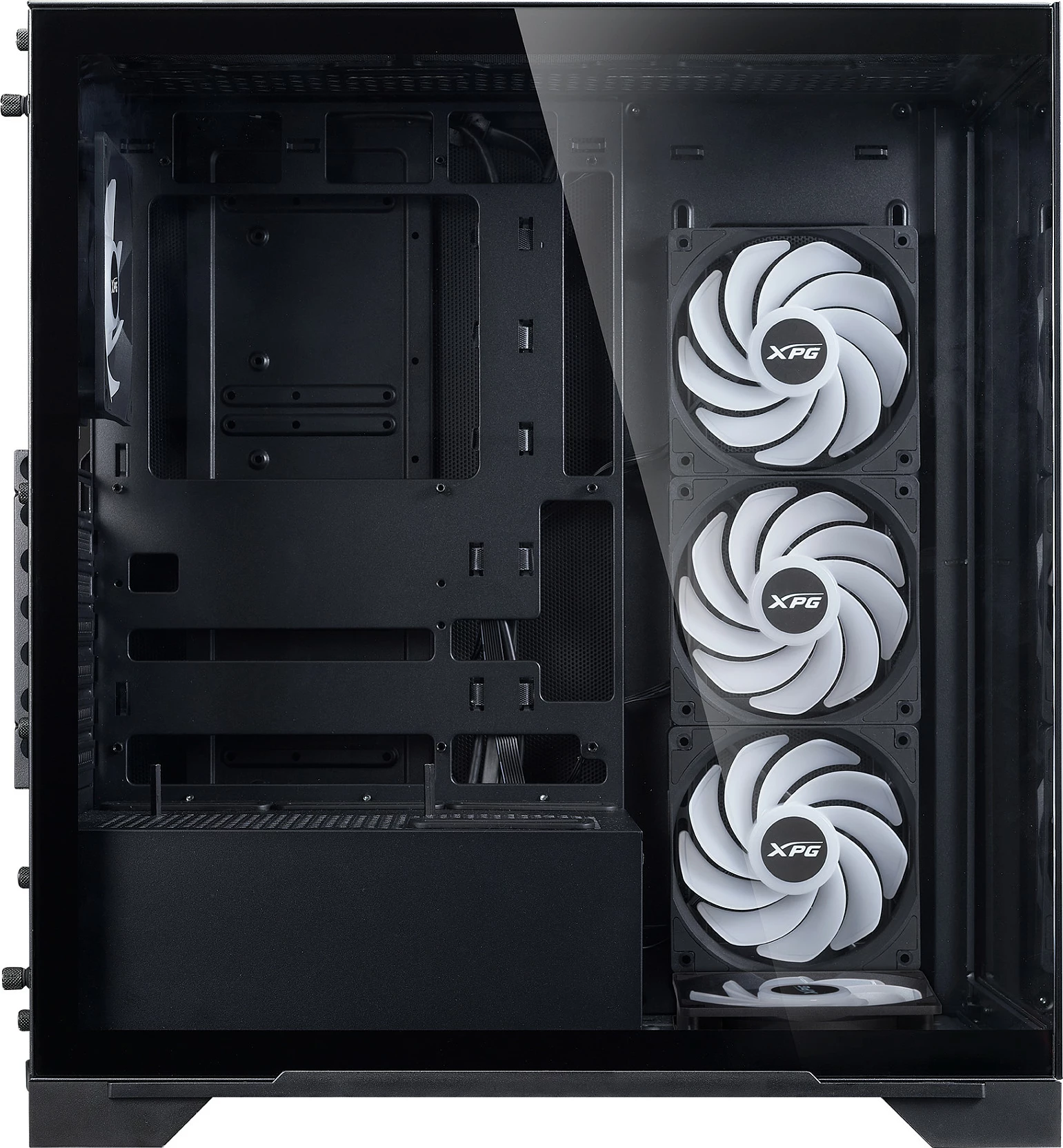 Kasë XPG INVADER X BTF Midi Tower, ATX/micro ATX/Mini-ITX, tempered glass, e zezë