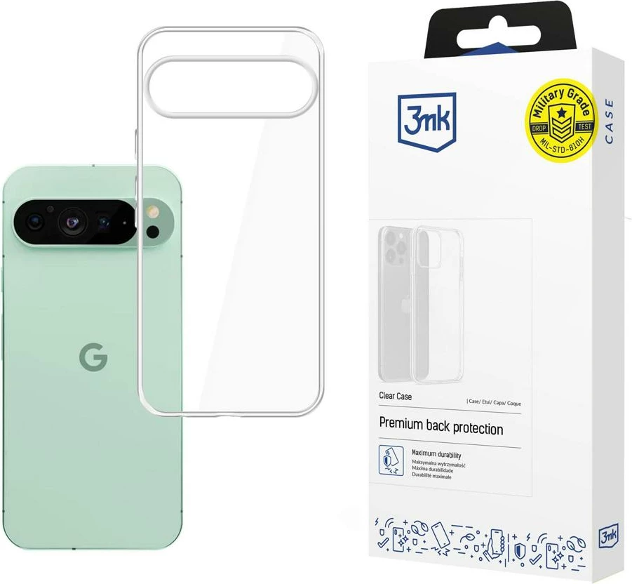 Mbështjellës 3mk Clear Case për Google Pixel 9, transparent