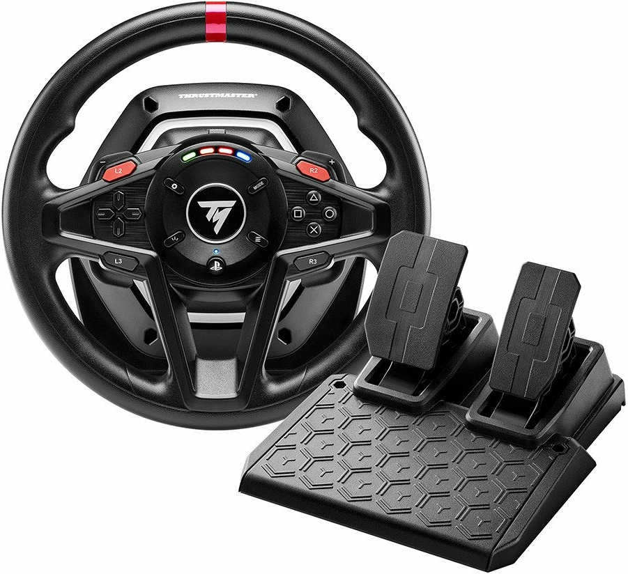 Set volan simulimi Thrustmaster T128 SimTask Pack, Force Feedback, 900°, USB-C, për PC/PS4/PS5, i zi, set me pedale