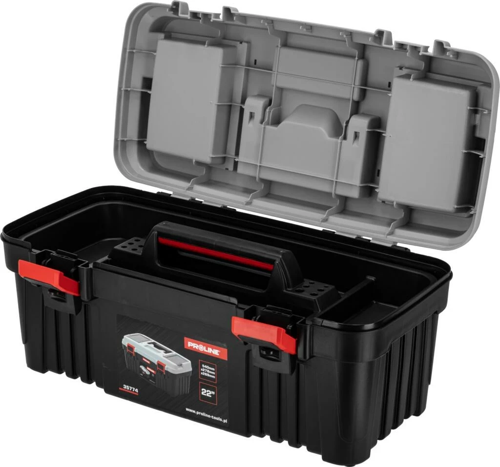 Kuti veglash PROLINE 35774, 54x28x27 cm, e zezë/kuqe