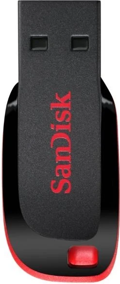 USB Sandisk Cruzer Blade, 128 GB, i zi, i kuq