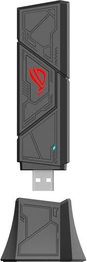 Adapter WiFi USB Asus ROG USB-BE92 90IG09I0-MO0B00, Tri-Band WiFi 7, deri 6500 Mbps, i zi, set me bazë