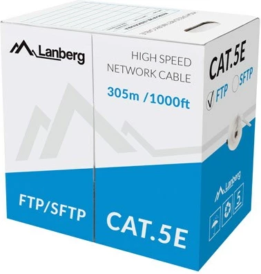 Kabllo rrjeti Lanberg, 305 m, Cat5e F/UTP (FTP)