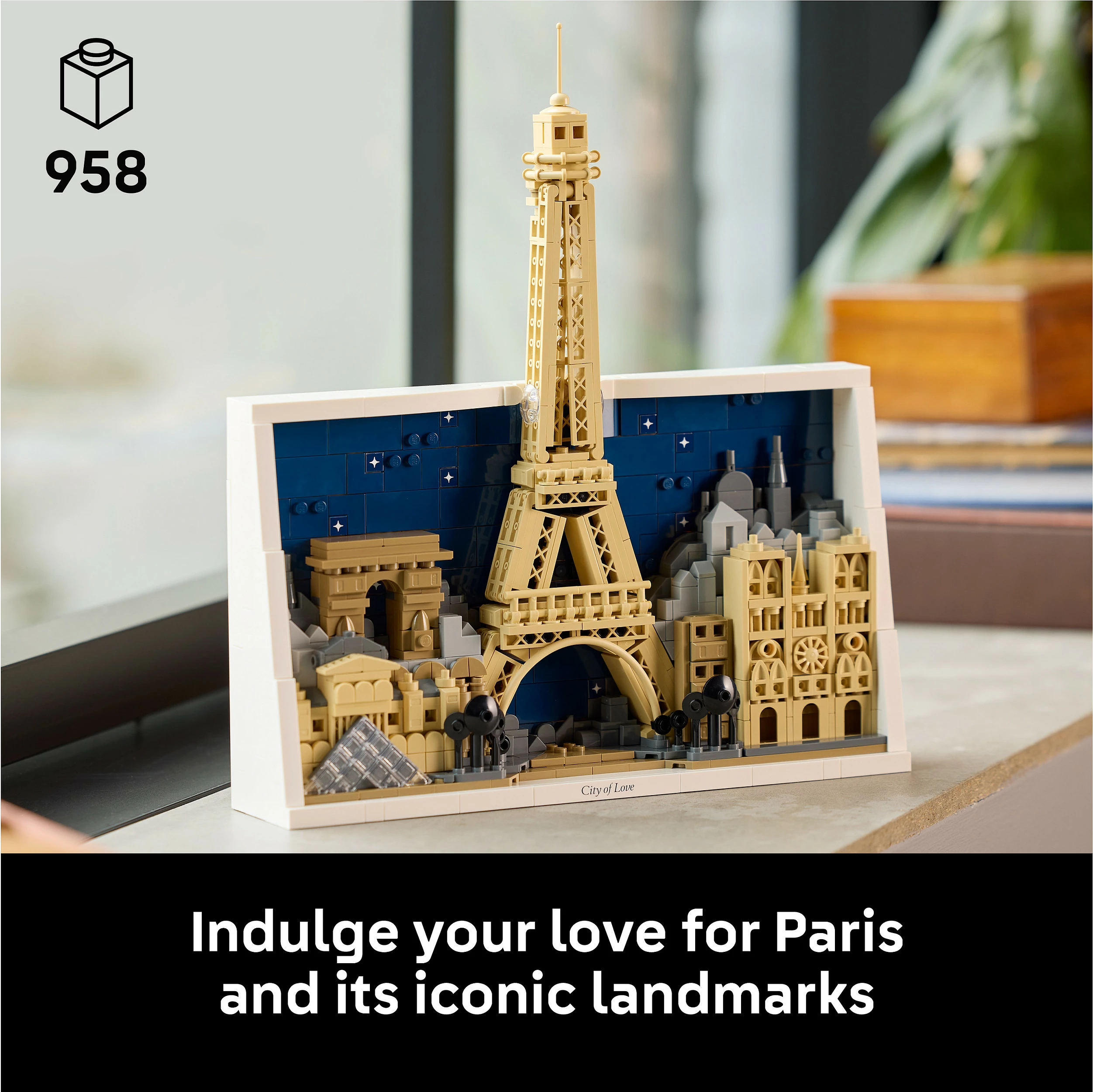 Set ndërtimi LEGO Architecture Paris City of Love 21064, 958 copa, multikolor