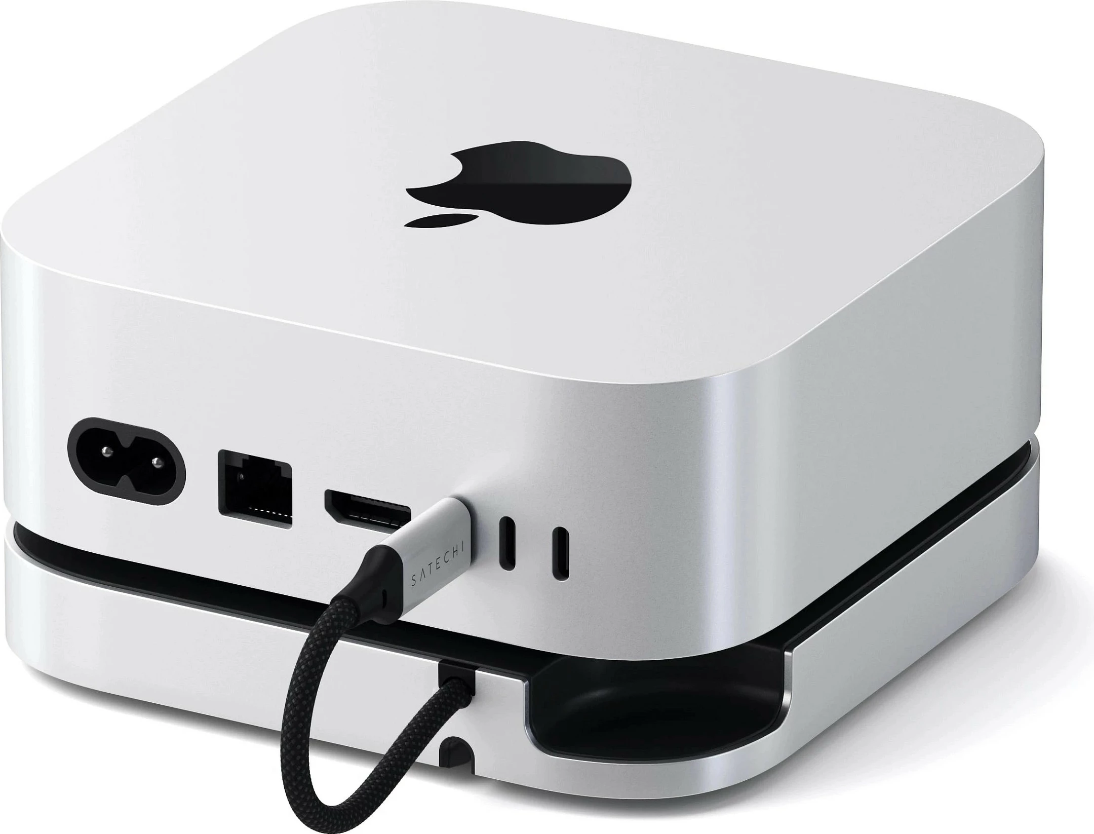 Hub me stand Satechi ST-GNMMES për Mac mini (M4), argjendtë