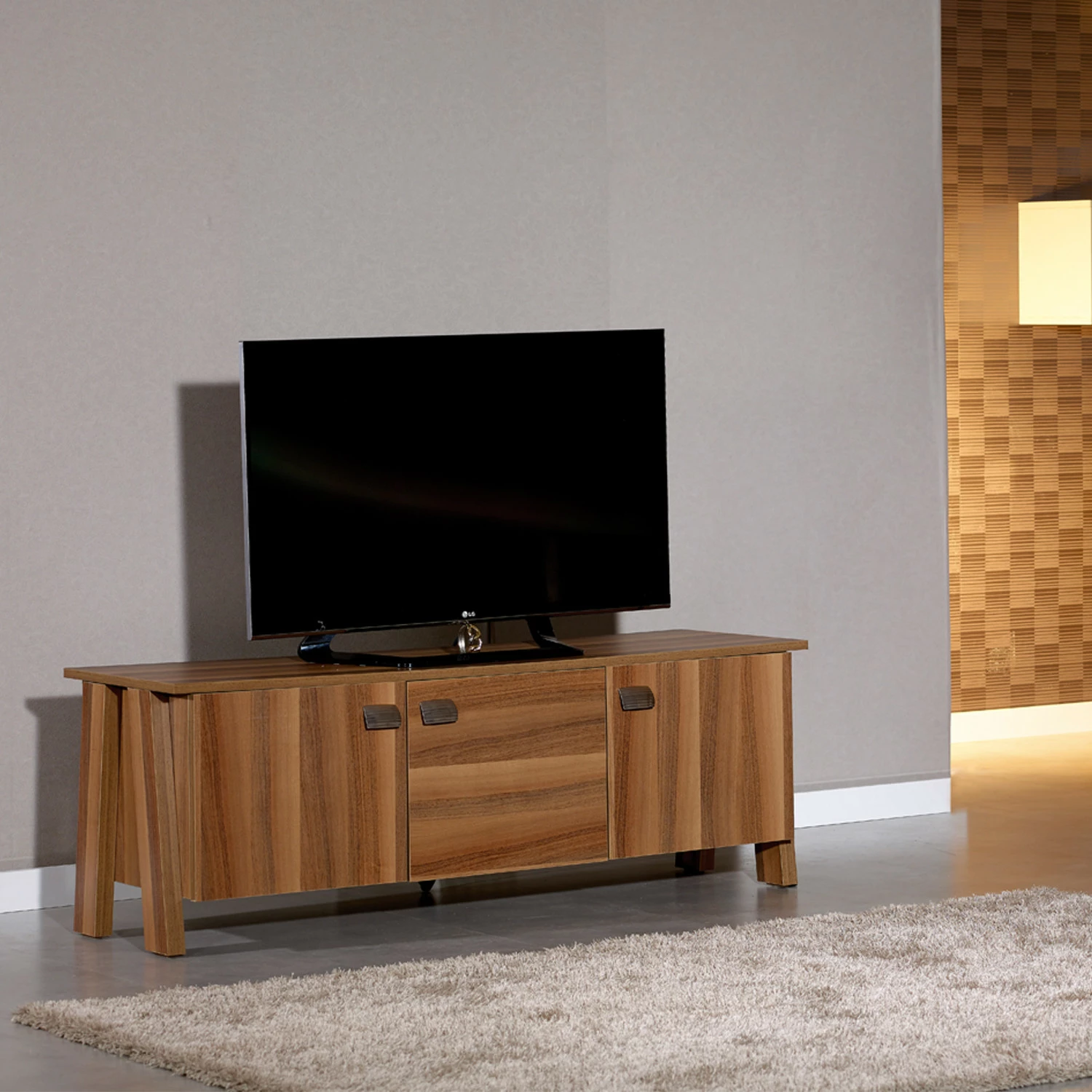 Komodë TV Hanah Home, Story 3, ngjyrë kafe