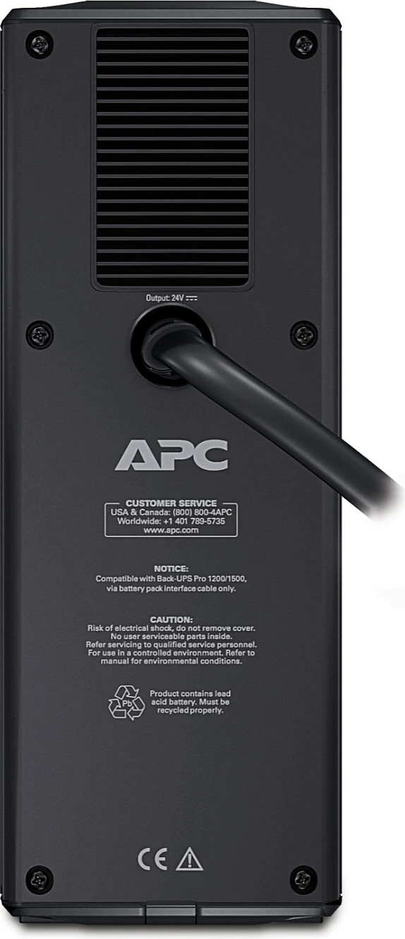 Paketë baterie e jashtme për UPS APC BR24BPG, 12 V VRLA, e zezë