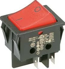 Switch Bachmann 3652, 2-polësh, me dritë, kuq/zi