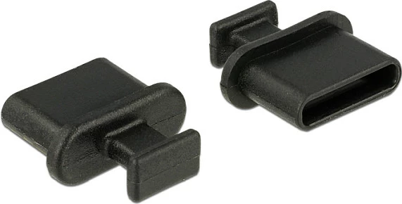 Mbulesë pluhuri USB Type-C DeLOCK 64013, set 10 copë, e zezë