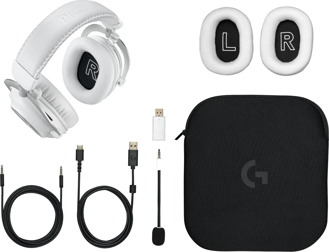 Kufje gaming Logitech G 981-001269 wireless, Bluetooth, 7.1 Surround, të bardha