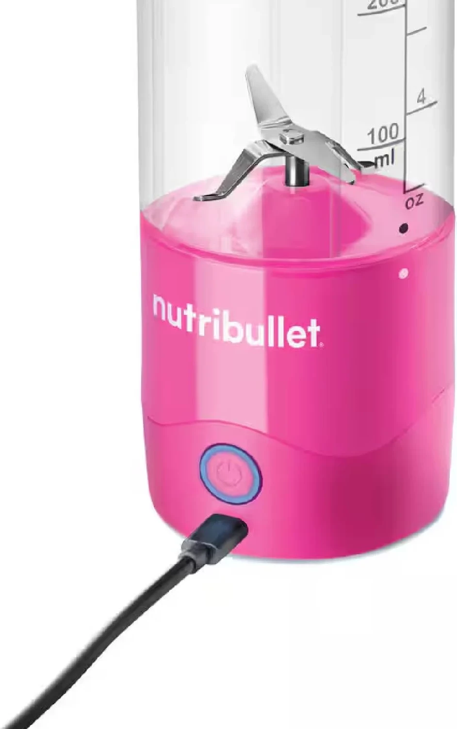 Blender portativ, NutriBullet, NBP003BP, bateri 2000 mAh, gotë 475 ml, rozë