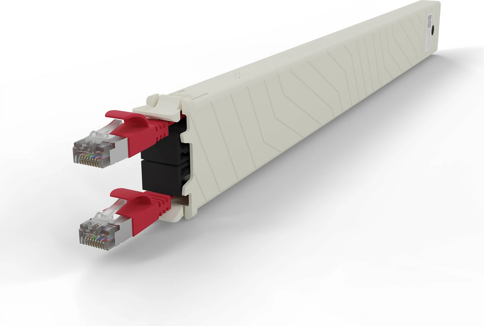 Kasetë PATCHBOX patchbox.one, Cat6a U/FTP (STP), 0.8 m, 8RU, e kuqe