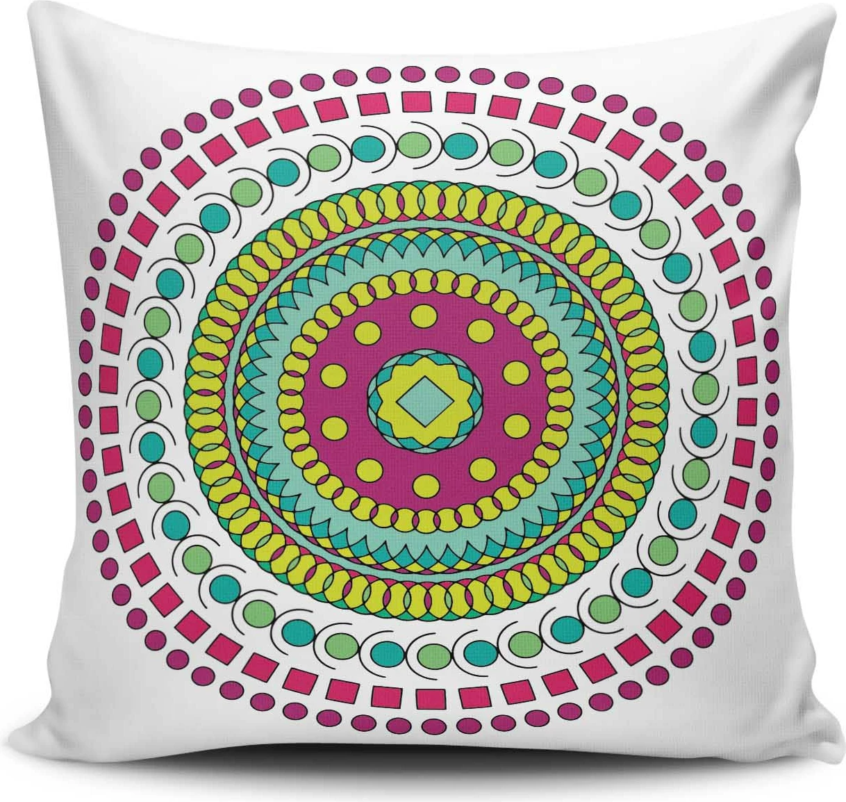 Jastëk dekorativ Aberto Design, MANDALA-38, shumëngjyrësh, 43x43cm