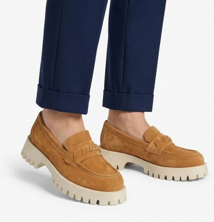 Këpucë lëkure për femra Filippo DP7554, camel