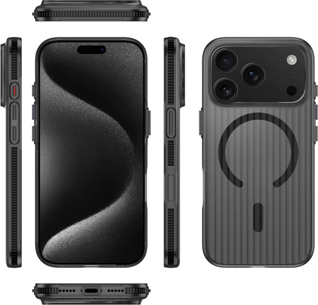 Mbështjellës 4smarts për iPhone 17 Pro, MagSafe, 6.3 inç, i zi