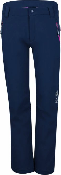 Pantallona softshell për fëmijë Trollkids, blu e errët [Madhësia: 128]