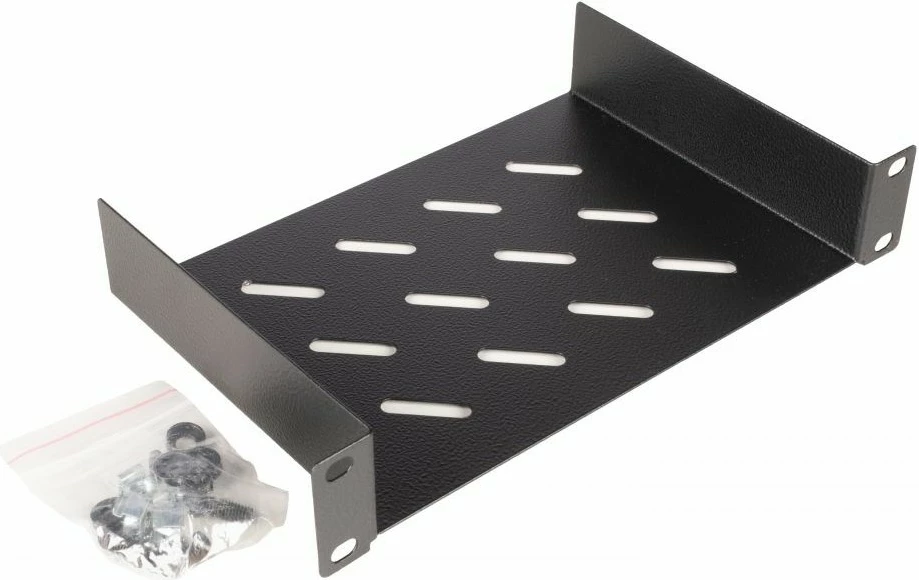 Raft fiks për rack Equip 1U, 150mm, 100kg, zi, 19 inch