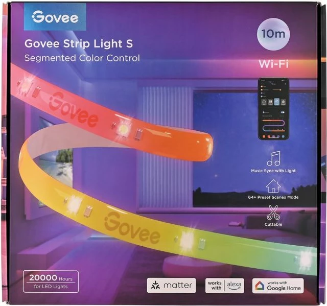 LED dritë shirit Govee H612C 10m, RGBIC, 2 copë