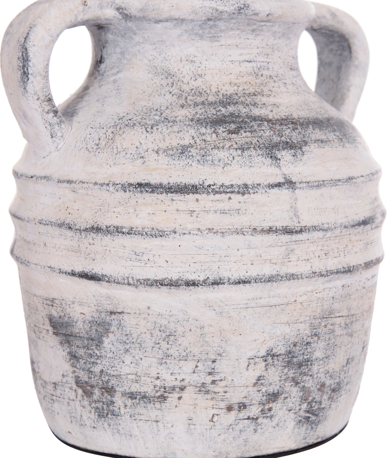 Vazo dekorative tavoline VERMO, terrakotë, ngjyrë gri e çelët, FH4398, 21x22cm