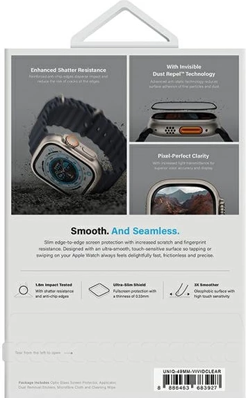 Xham mbrojtës UNIQ Optix Vivid për Apple Watch Ultra 49mm me aplikator