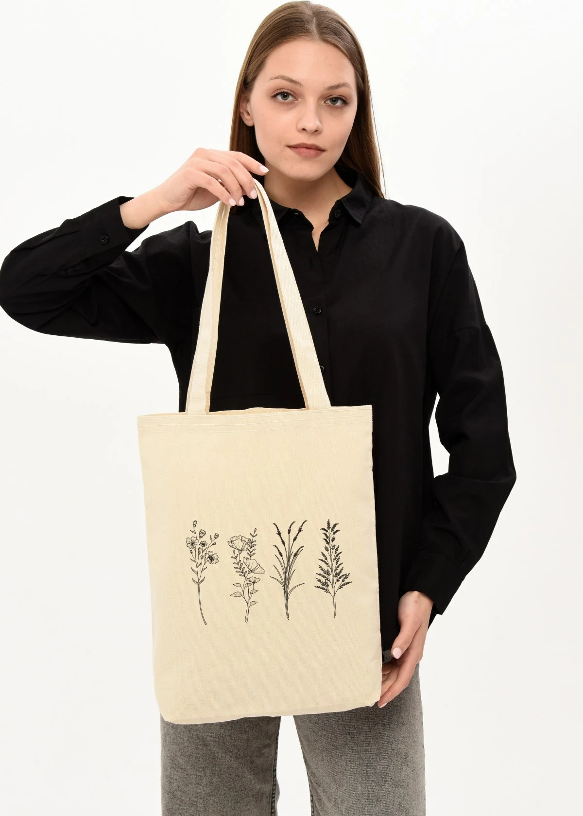 Çantë tote Zoozie Bags, krem, 35x40x8cm, 0487