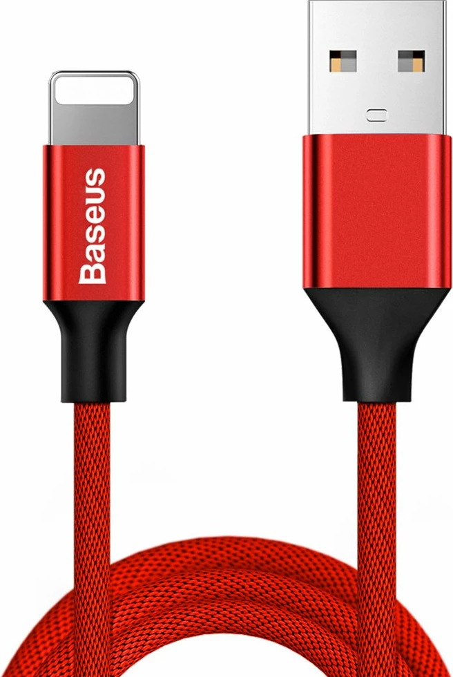 Kabllo Baseus Yiven USB në Lightning, 1.8m, e kuqe