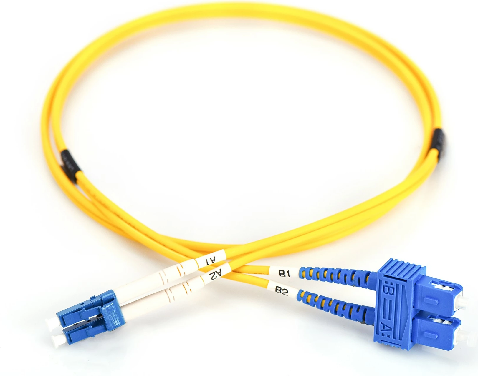 Kabëll optik Digitus LC në SC, 2m, OS2, i verdhë