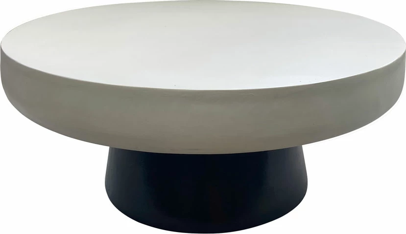 Tavolinë kafeje Mykonos, e bardhë-e zezë, 90x90x39cm