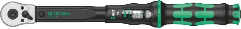 Çelës momenti Wera Click-Torque C 2, 1 copë, zi, gjelbër