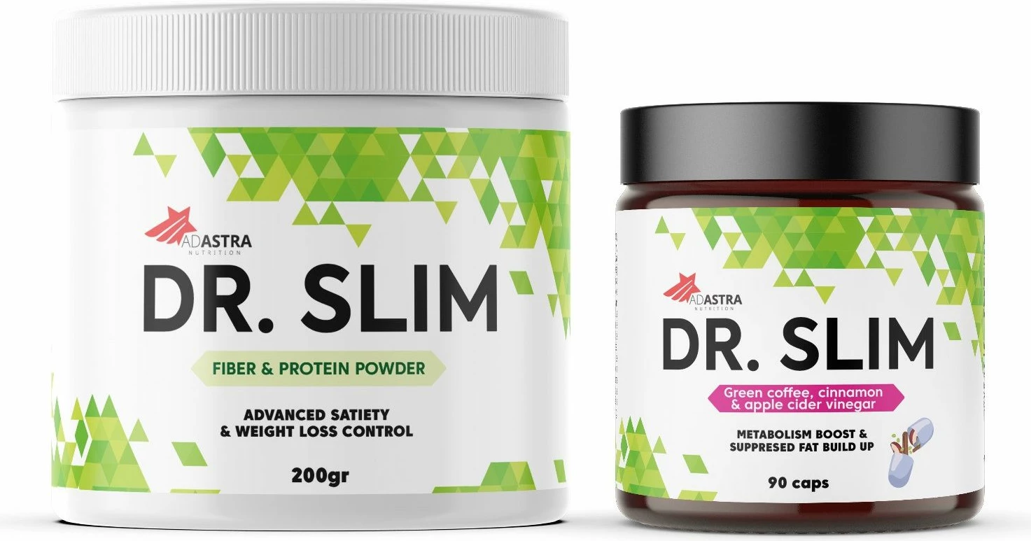 DR. SLIM - Set për Humbje Peshe – Pluhur 210gr  & Kapsula 90 caps