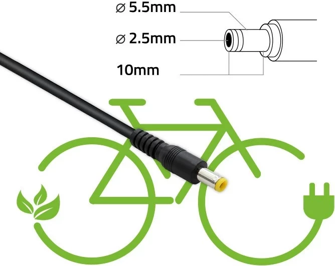 Karikues Qoltec 50761 për bateri e-bike, 42V, 2A, Zi