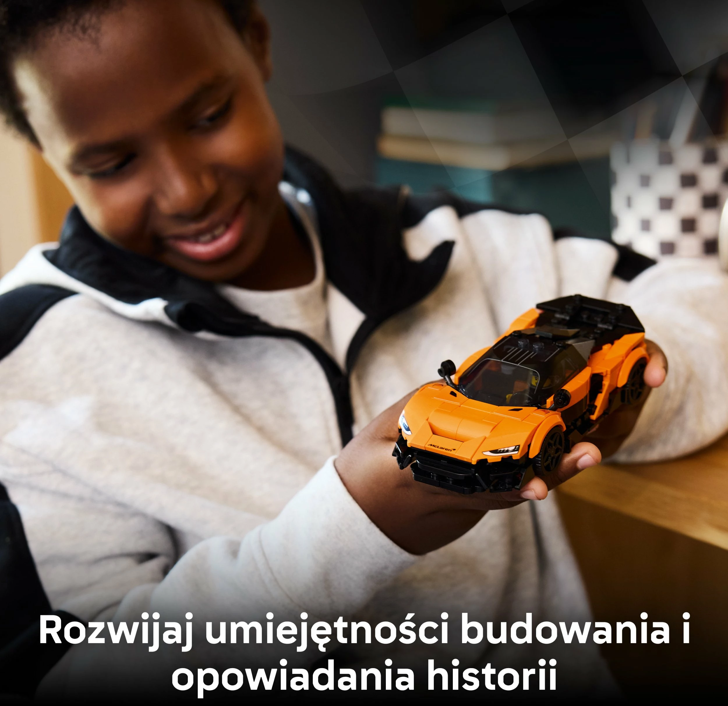 Set ndërtimi LEGO Speed Champions McLaren W1 77257, 287 elemente, 9+ vjet, portokalli/zi