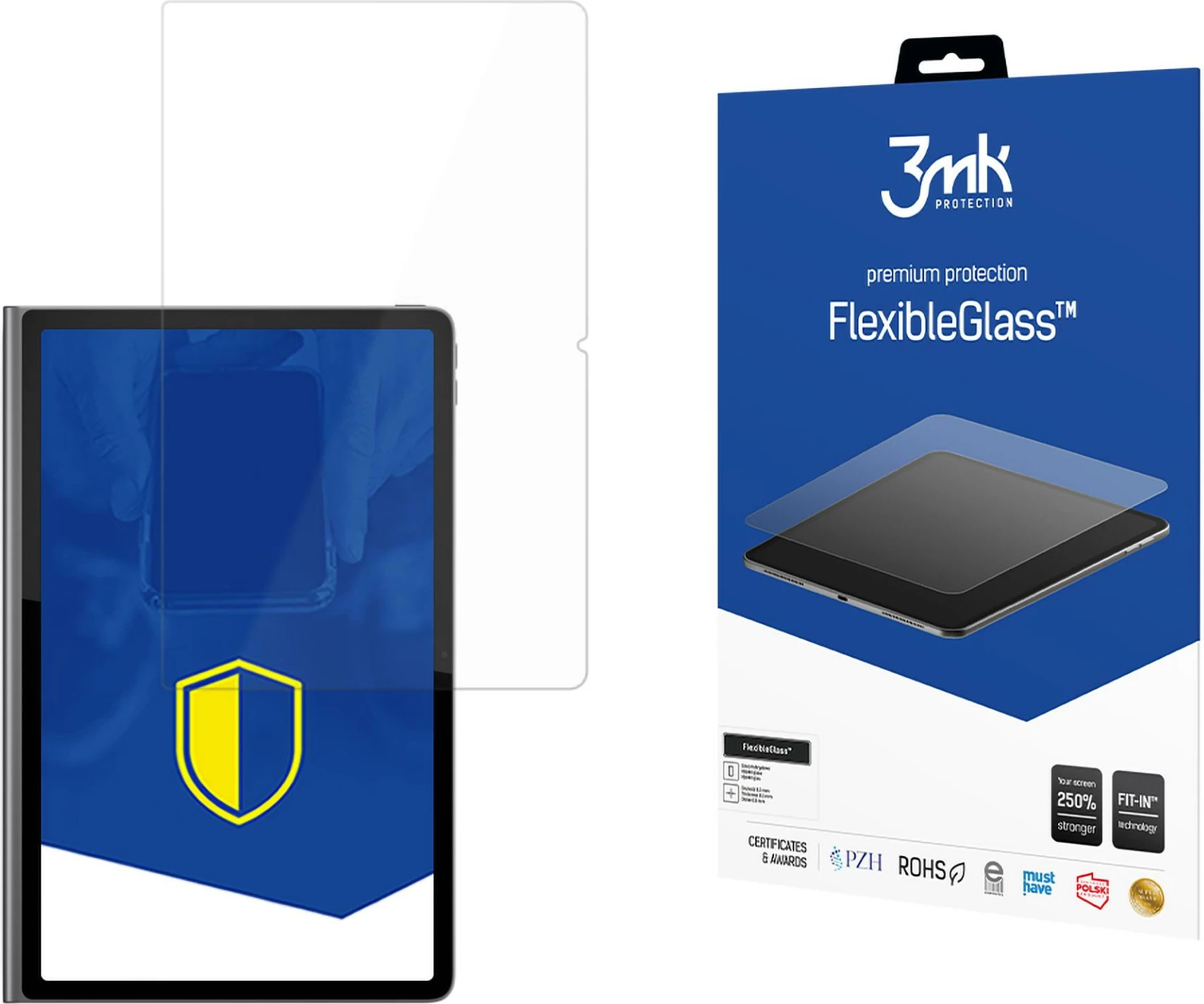 Xham mbrojtës hibrid 3mk FlexibleGlass për Lenovo Tab Plus 11.5 2024, deri 13 inç