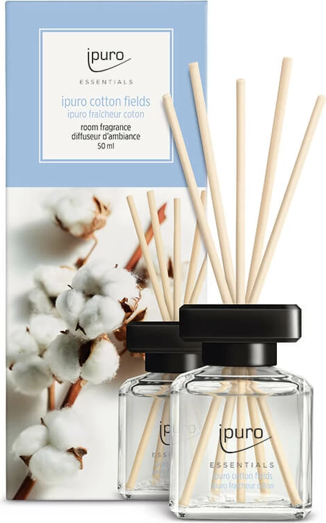Aromë ambienti ipuro essentials cotton fields, shishe qelqi, 50ml, 5x6x15cm