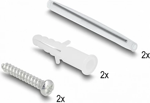 Kuti lidhëse fibër optike DeLOCK, montim në mur, 2x SC Simplex ose LC Duplex, 84x130x24 mm, e bardhë