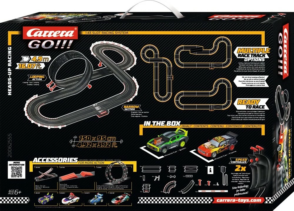 Set garash Carrera GO!!! Heads-Up Racing, 6 vjeç, Multikolor