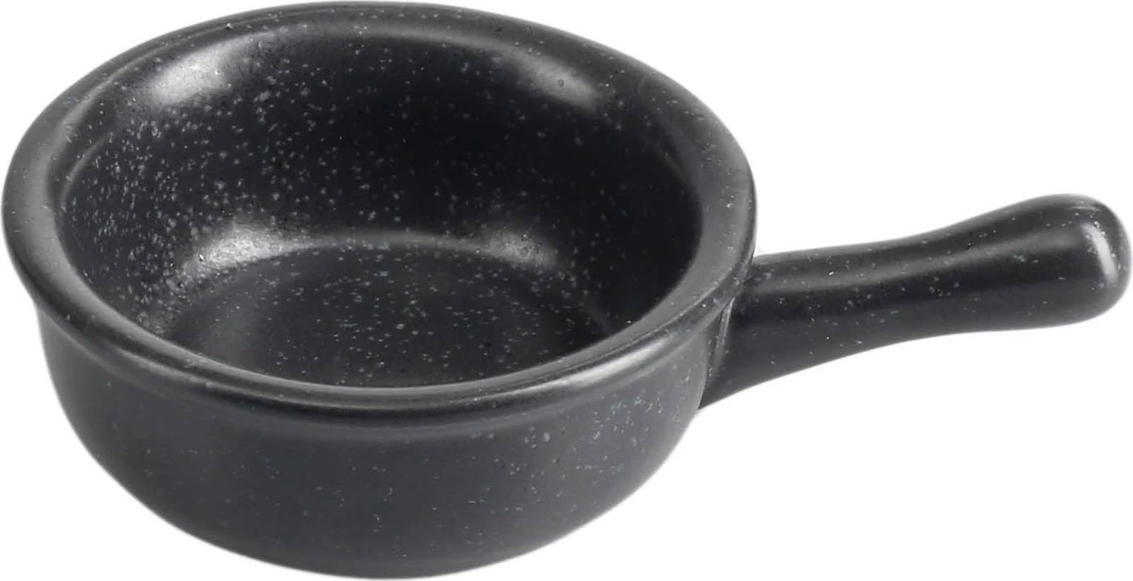 Mini pjatë me dorezë Porland Seasons Coal 60 mm 40 ml, e zezë, set 6 copë